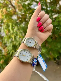 ست ساعت زنانه مردانه کاسیو تقویم دار اورجینال پنج رنگ | Casio