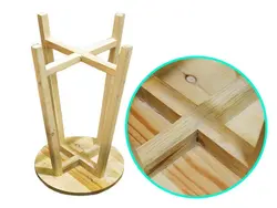 چهارپایه چوبی  مدل جاگلدونی سایز 24×40 سانتی‌متری