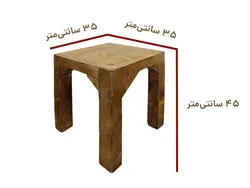 چهارپایه چوبی رنگ شده سایز 30×45 سانتی‌متری