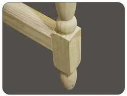 چهارپایه چوبی خراطی شده سایز 30×60 سانتی‌متری