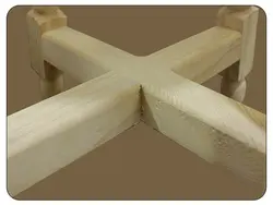 چهارپایه چوبی خراطی شده سایز 30×50 سانتی‌متری