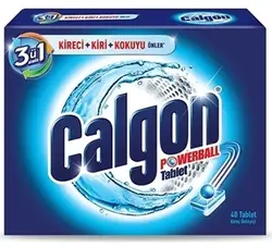 قرص جرم گیر ماشین لباسشویی کالگون مدل calgon powerball بسته 40 عددی