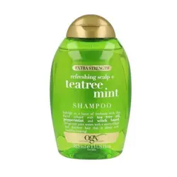 شامپو او جی ایکس بدون سولفات موهای چرب مدل Ogx Teatree Mint Shampoo حجم 385 میل