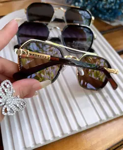 عینک لویی ویتون کد ۰۱۲۲ عسلی قهوه ای