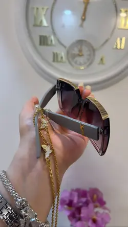 عینک بالا طلایی ysl کد ۰۱۸۱ طوسی صورتی