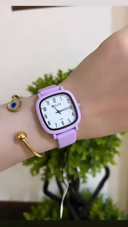 ساعت BOLUN مربعی کد ۰۱۹۲ رنگ‌ بنفش