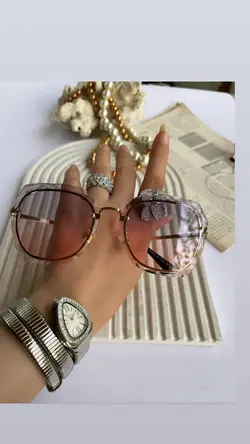 عینک الماس رافا رنگ گلبهی نارنجی