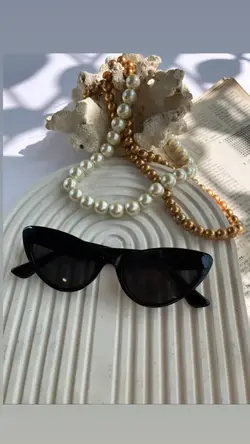 عینک گربه ای کد ۰۲۰۶ رنگ مشکی