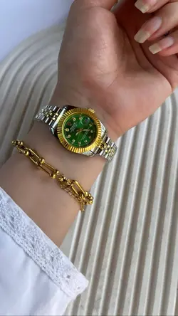 ساعت زنونه رولکس صفحه سبز