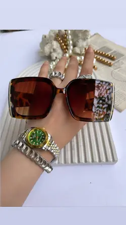 عینک کارولینابغل طلایی کد ۰۲۱۲  رنگ‌پلنگی