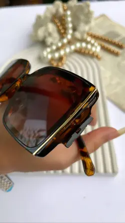 عینک کارولینابغل طلایی کد ۰۲۱۲  رنگ‌پلنگی