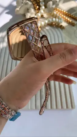 عینک کارولینابغل طلایی کد ۰۲۱۲  رنگ بژ