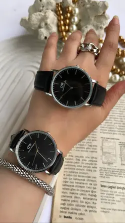 ساعت مردونه Dw کد ۰۲۲۹ صفحه مشکی