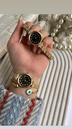 ساعت هانگروی حصیری کد ۰۲۳۶ رنگ طلایی