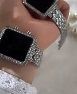ساعت ال ای دی نگینی کد ۰۳۰۶ سیلور