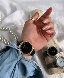 ساعت گس Guess کد ۰۳۱۴ مشکی صفحه مشکی