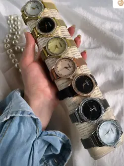 ساعت گس Guess کد ۰۳۱۴ سیلورصفحه مشکی