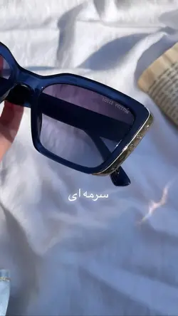 عینک لویی ویتون بغل طلایی کد ۰۳۱۵ رنگ سرمه ای