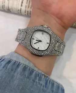 ساعت پتک فیلیپ فول نگین کد۰۳۲۴ رنگ سیلور