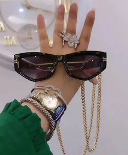 عینک جاکوبز کد ۰۱۱۶ رنگ‌مشکی دسته صورتی