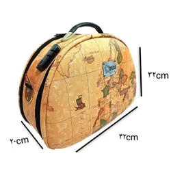 چمدان به همراه جاکارتی و کیف پول طرح جهان نما