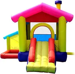 تشک جامپینگ بادی سرسره دار طرح خانه