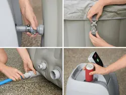 جکوزی بادی خانگی چراغ دار بست وی