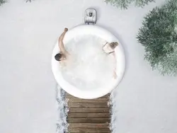 جکوزی بادی خانگی چراغ دار بست وی