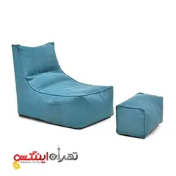 مبل شنی تک نفره آبی