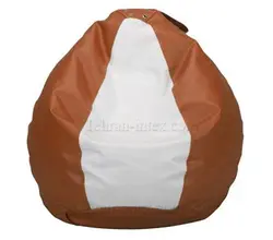 مبل شنی دو رنگ قهوه ای-سفید اینتکس