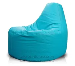 مبل شنی فیروزه ای با تکیه گاه بزرگ