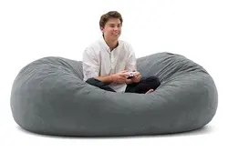 مبل شنی مخملی یک نفره طوسی اینتکس