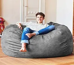 مبل شنی مخملی یک نفره طوسی اینتکس