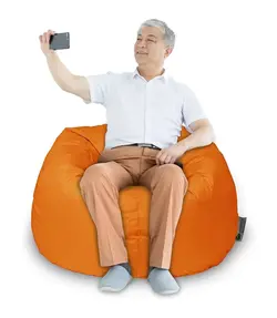 مبل شنی بزرگسال چرمی نارنجی اینتکس