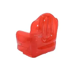 مبل بادی یک نفره شیشه ای قرمز