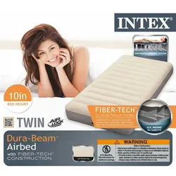 تشک بادی دو نفره الیاف دار اینتکس با عرض 137