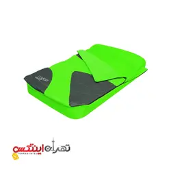 تشک بادی دو نفره سبز با کیسه خواب