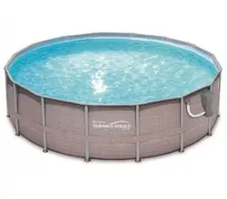 استخر پیش ساخته گرد فریمی 122×488 طرح حصیری