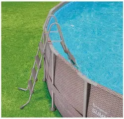 استخر پیش ساخته گرد فریمی 122×488 طرح حصیری