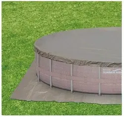 استخر پیش ساخته گرد فریمی 122×488 طرح حصیری