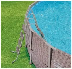 استخر پیش ساخته گرد فریمی 122×488 طرح حصیری