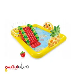 استخر بادی کودک سرسره دار طرح میوه