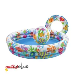 استخر بادی کودک با توپ و حلقه شنا طرح اقیانوس