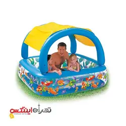 استخر بادی آکواریمی کودک با طرح مربعی