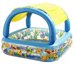 استخر بادی آکواریمی کودک با طرح مربعی