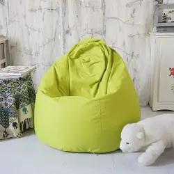 مبل شنی سبز با تکیه گاه بزرگ