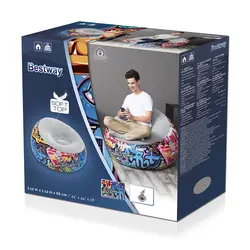 مبل بادی یک نفره طرح دار جدید