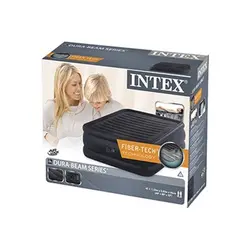 تخت خواب بادی دو نفره مشکی با رویه مواج اینتکس