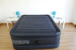 تخت خواب بادی دو نفره مشکی با رویه مواج اینتکس