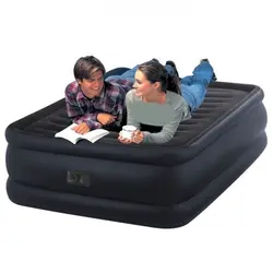 تخت خواب بادی دو نفره مشکی با رویه مواج اینتکس